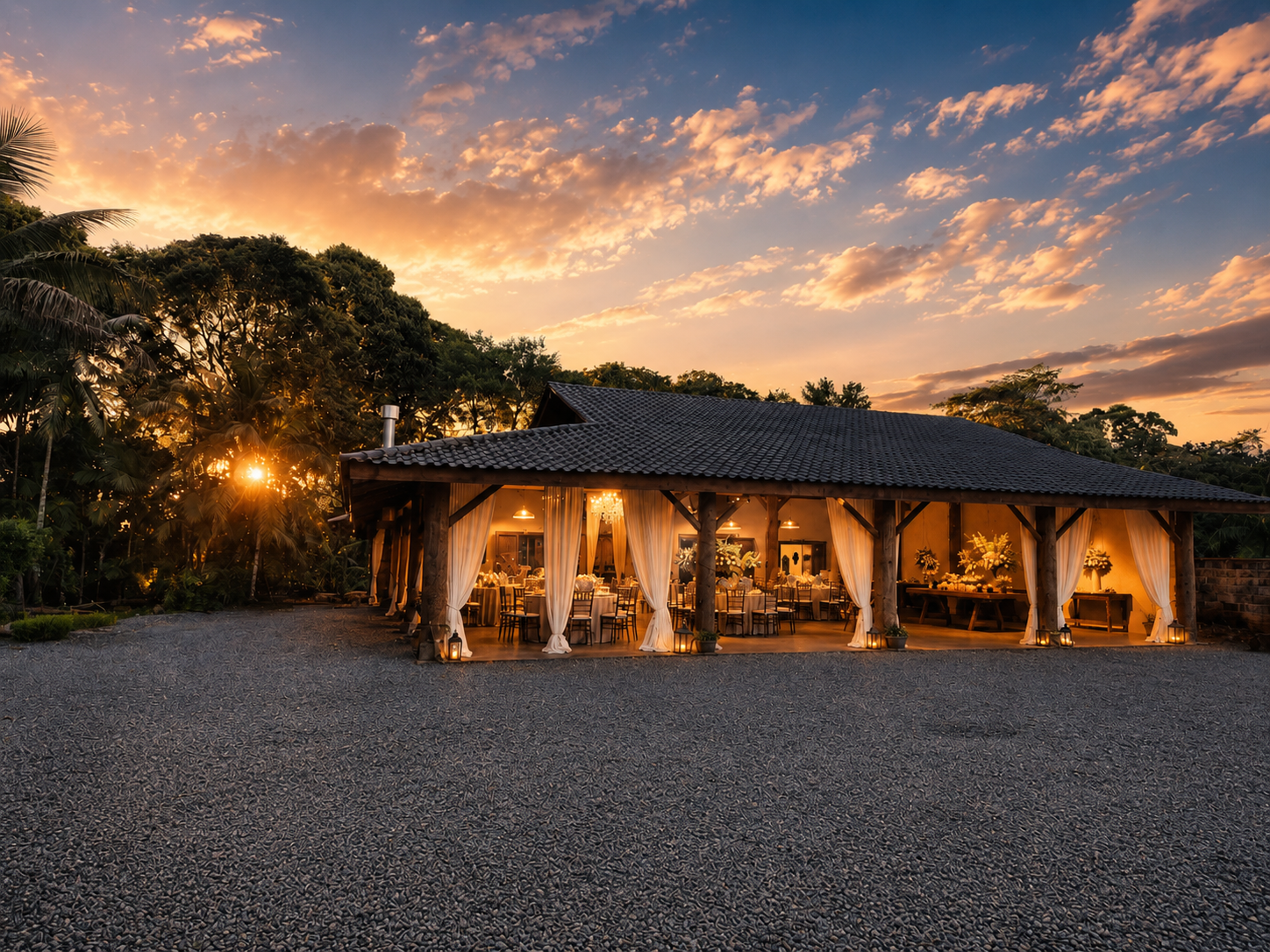 Vista do Rancho 517 — espaço para eventos em Joinville/SC